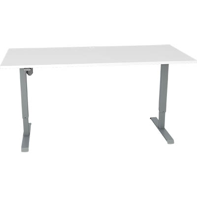 Image for CONSET 501-33 ELECTRIC HEIGHT ADJUSTABLE DESK 1500 X 800MM WHITE/SILVER from Mitronics Corporation