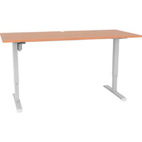conset 501-33 electric height adjustable desk 1500 x 800mm beech/white