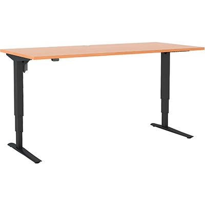 Image for CONSET 501-43 ELECTRIC HEIGHT ADJUSTABLE DESK 1500 X 800MM BEECH/BLACK from Challenge Office Supplies