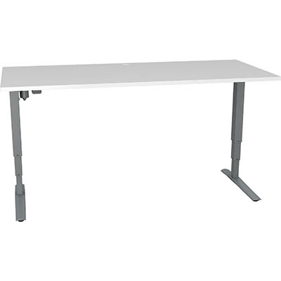 Image for CONSET 501-43 ELECTRIC HEIGHT ADJUSTABLE DESK 1500 X 800MM WHITE/SILVER from Challenge Office Supplies
