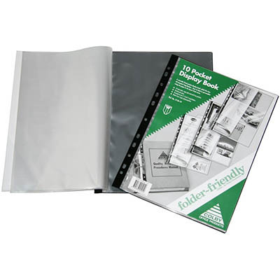 Image for COLBY FOLDER FRIENDLY DISPLAY BOOK NON-REFILLABLE 10 POCKET A4 BLACK from Challenge Office Supplies