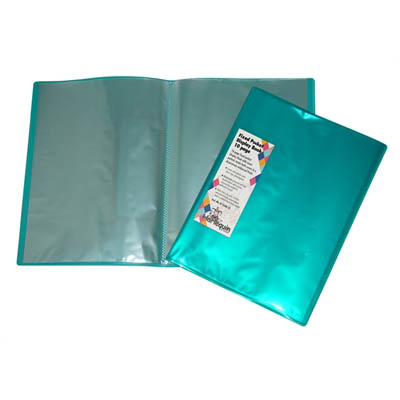 Image for HARLEQUIN DISPLAY BOOK INSERT COVER NON-REFILLABLE 10 POCKET A4 GREEN from Olympia Office Products