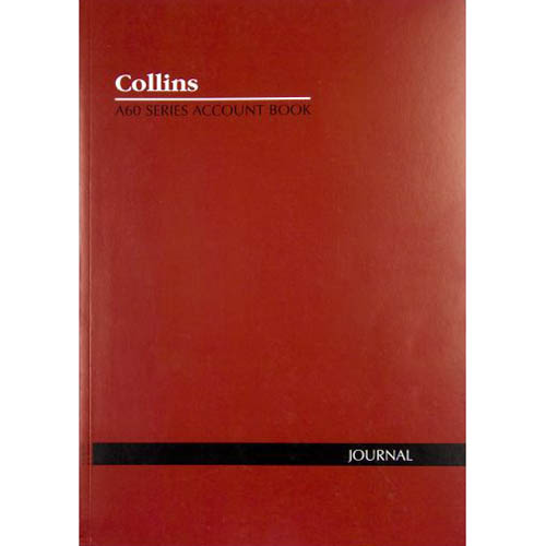 Image for COLLINS A60 SERIES ACCOUNT BOOK JOURNAL 60 LEAF A4 RED from Mitronics Corporation