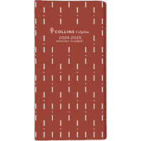 collins colplan 11w.v15 early edition planner diary 2 year month to view b6/7 red