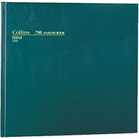 collins 700 series analysis book feint ruled 96 leaf a3.5 green