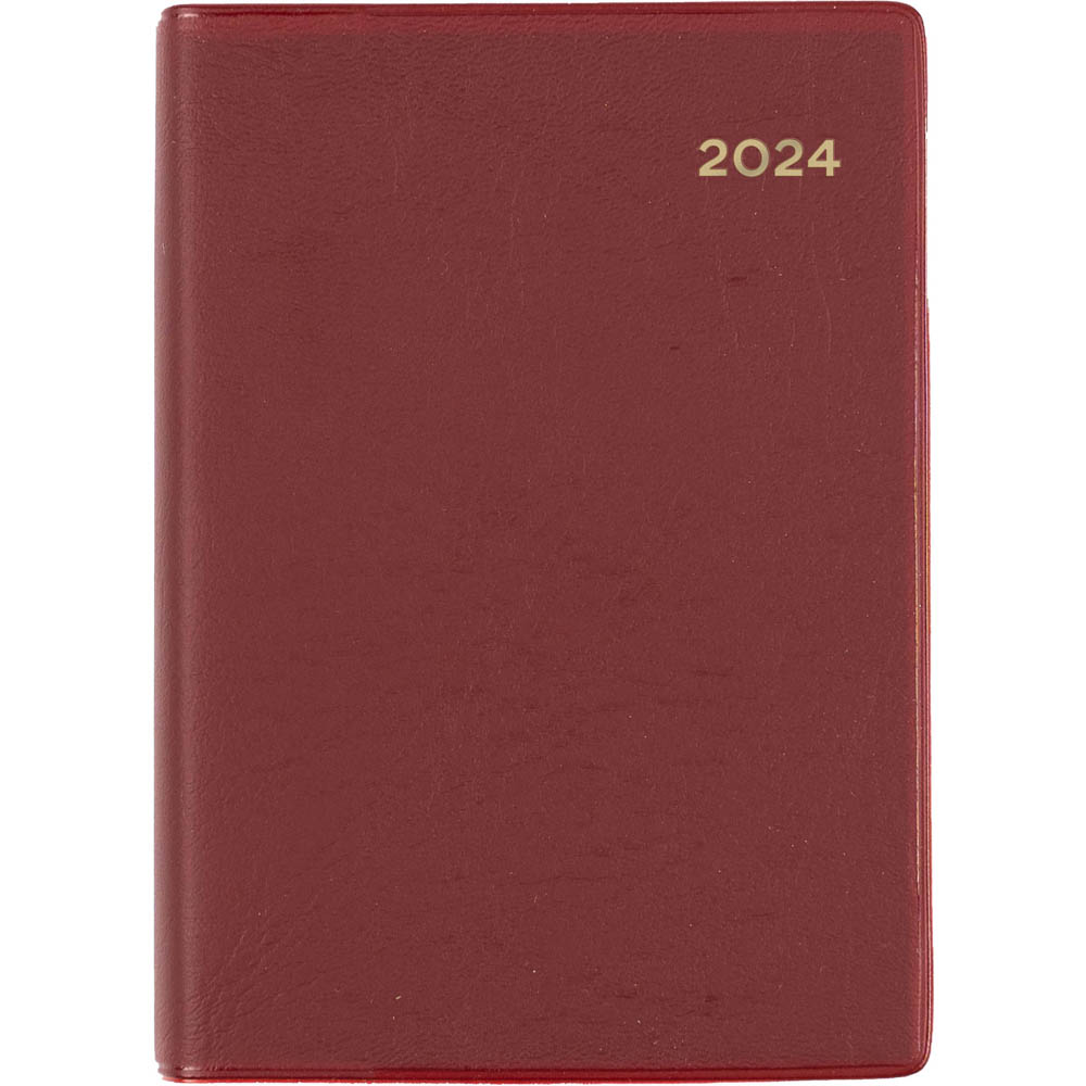 Image for COLLINS BELMONT POCKET 137.V78 DIARY A7 BURGUNDY from Mitronics Corporation