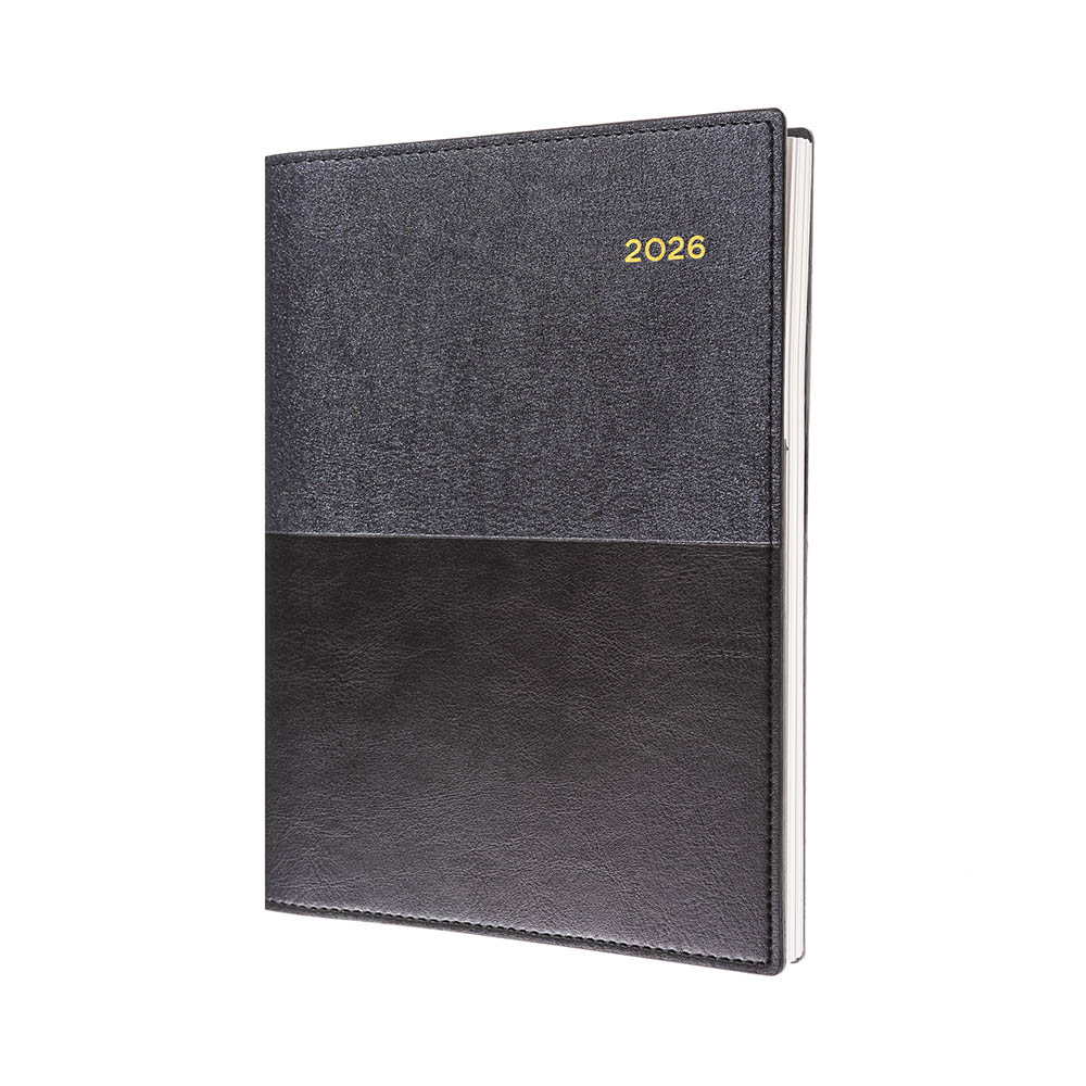 COLLINS VANESSA 145.V99 DIARY DAY TO PAGE A4 BLACK |  | 7008846