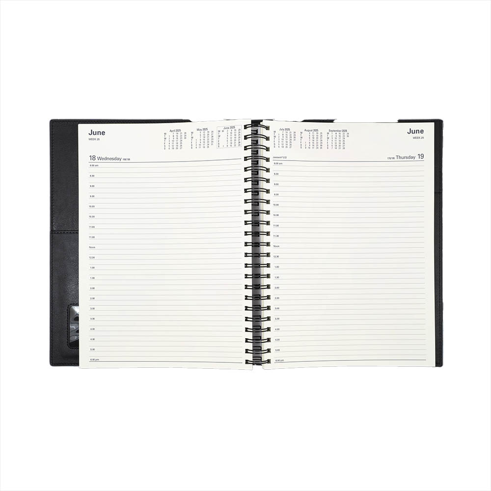 COLLINS VANESSA 145.V99 DIARY DAY TO PAGE A4 BLACK |  | 7008846