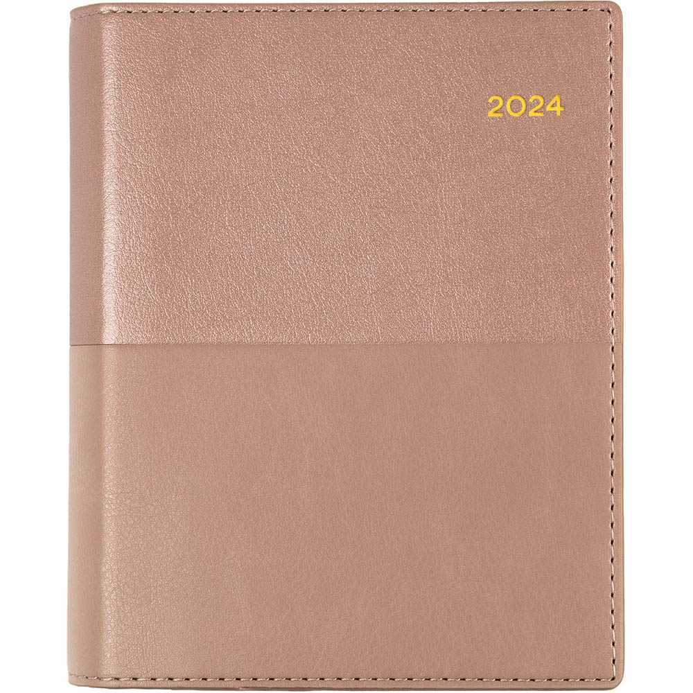Image for COLLINS VANESSA 165.V49 DIARY DAY TO PAGE A6 ROSE GOLD from Olympia Office Products