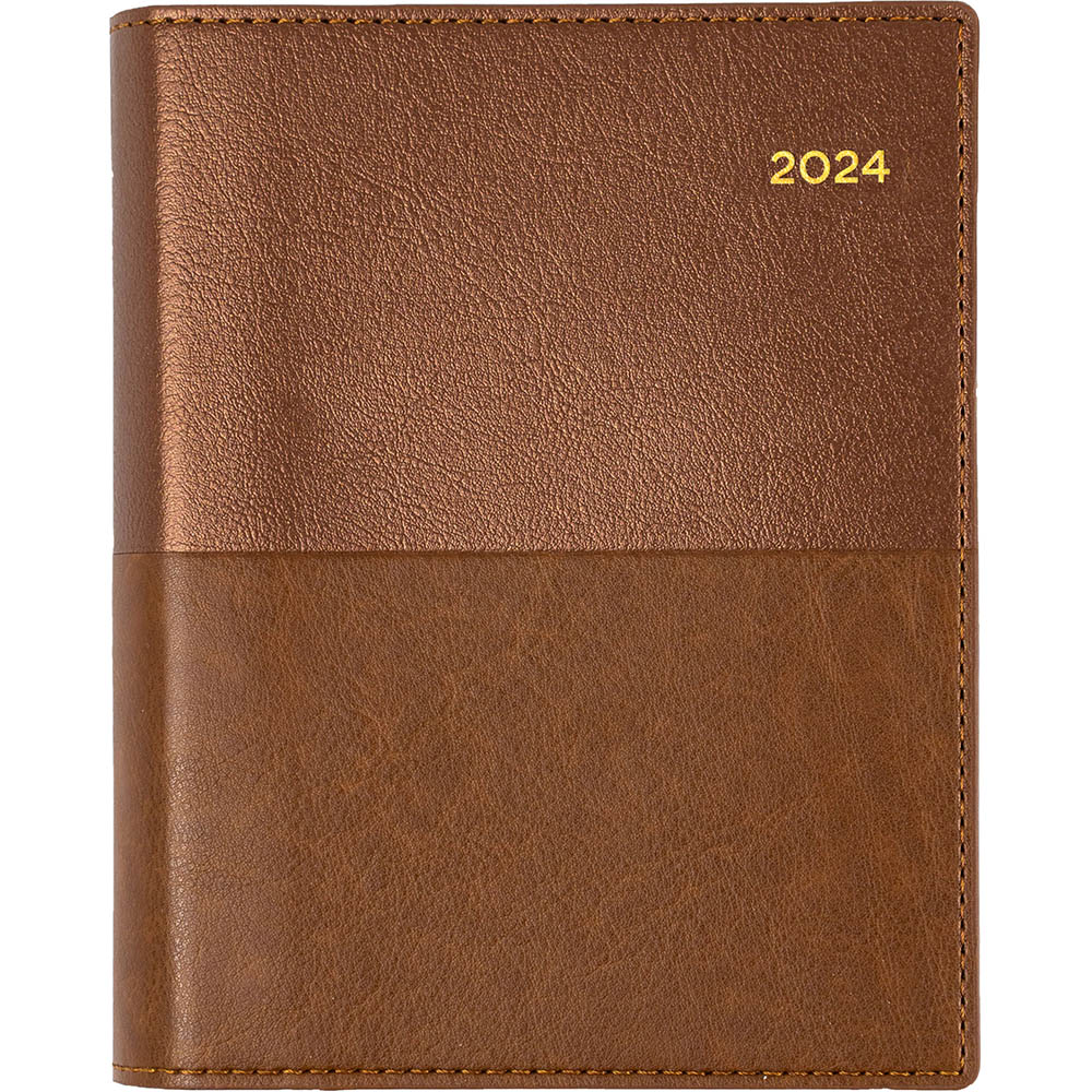 Image for COLLINS VANESSA 165.V90 DIARY DAY TO PAGE A6 TAN from Olympia Office Products