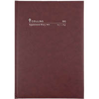 collins appointment 180.p78 early edition diary day to page a5 burgundy
