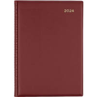 collins belmont desk 187.v78 diary day to page view a5 burgundy