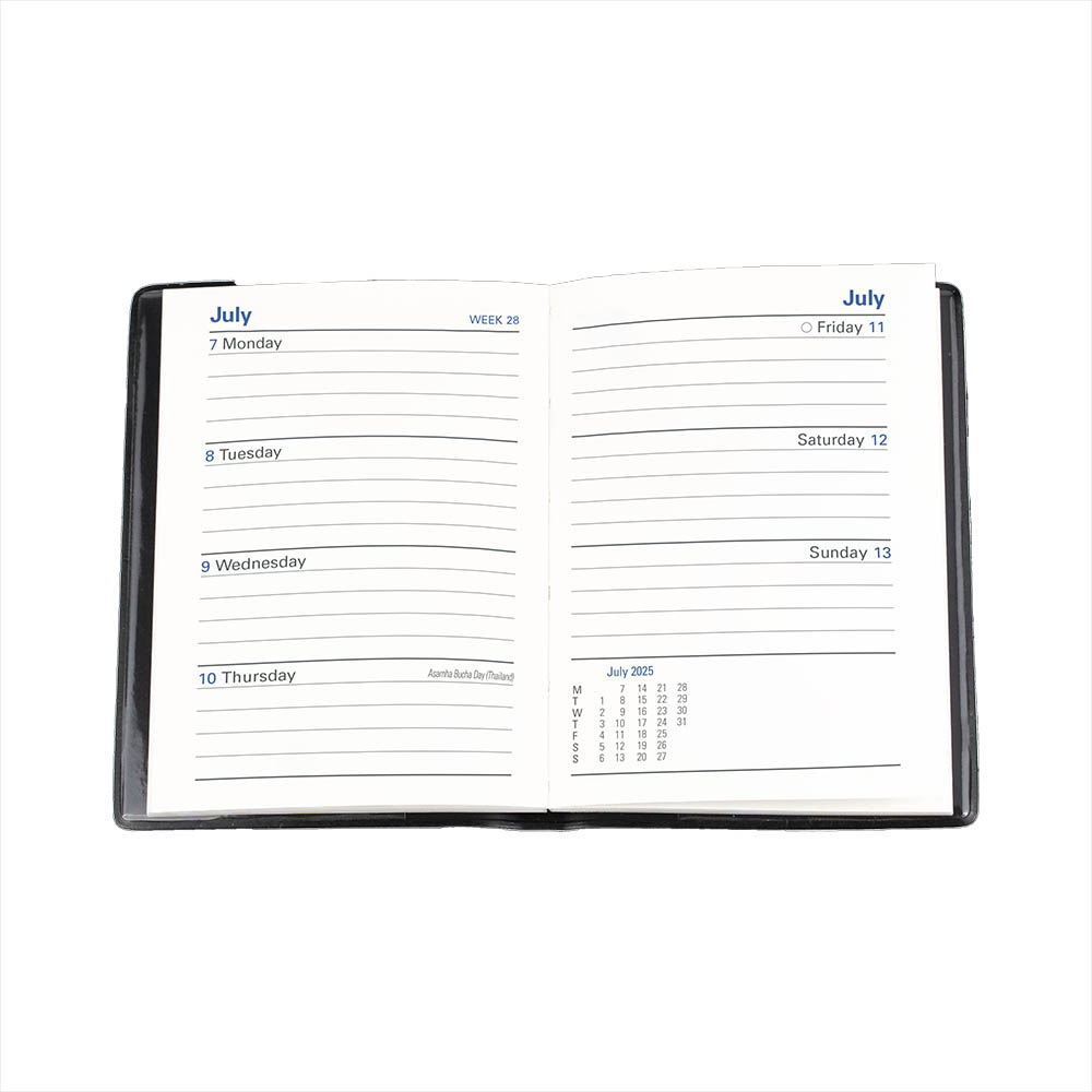 COLLINS BELMONT POCKET 337.V99 DIARY WEEK TO VIEW A7 BLACK |  | 7007728