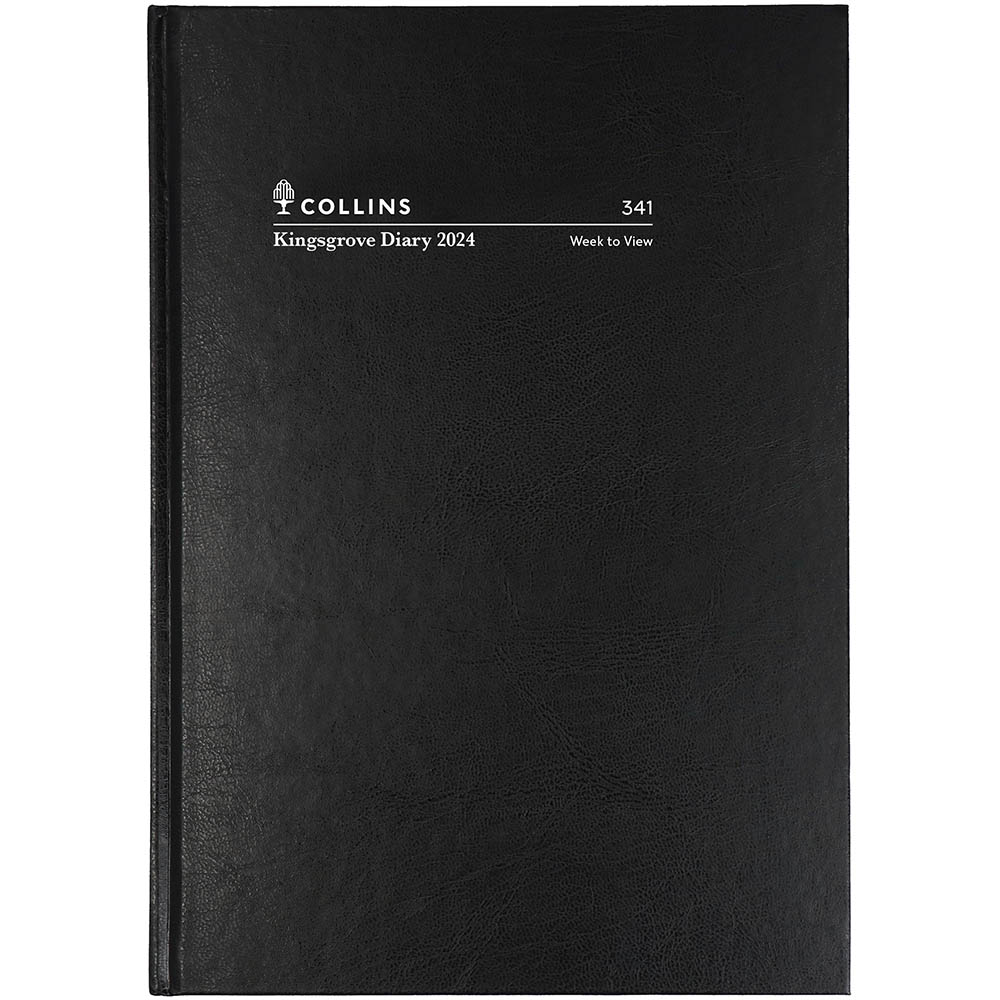 Image for COLLINS KINGSGROVE 341.P99 DIARY WEEK TO VIEW A4 BLACK from Prime Office Supplies