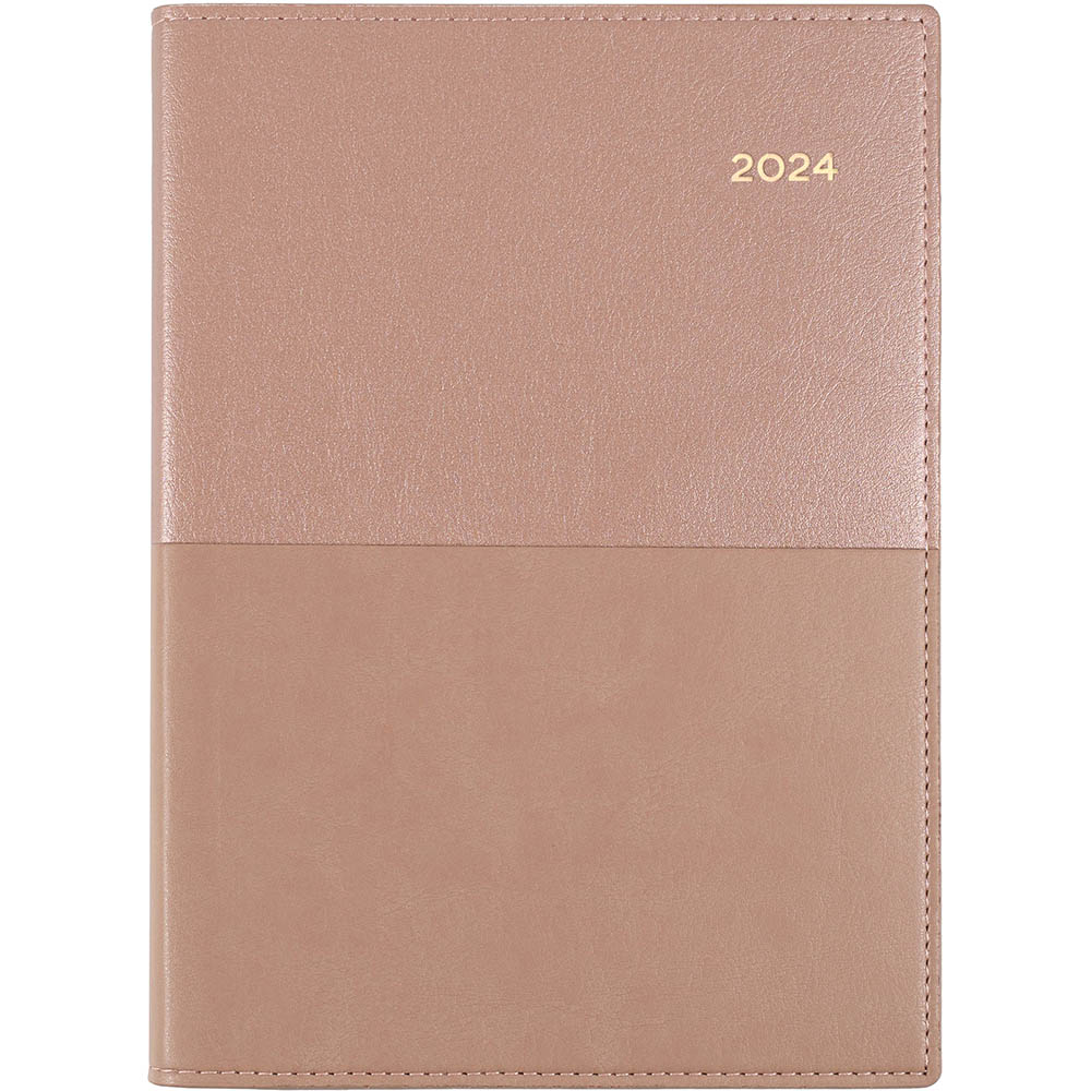 Image for COLLINS VANESSA 345.V49 DIARY WEEK TO VIEW A4 ROSE GOLD from BusinessWorld Computer & Stationery Warehouse