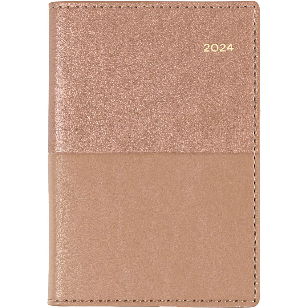 Image for COLLINS VANESSA 355.V49 DIARY WEEK TO VIEW B7R ROSE GOLD from BusinessWorld Computer & Stationery Warehouse