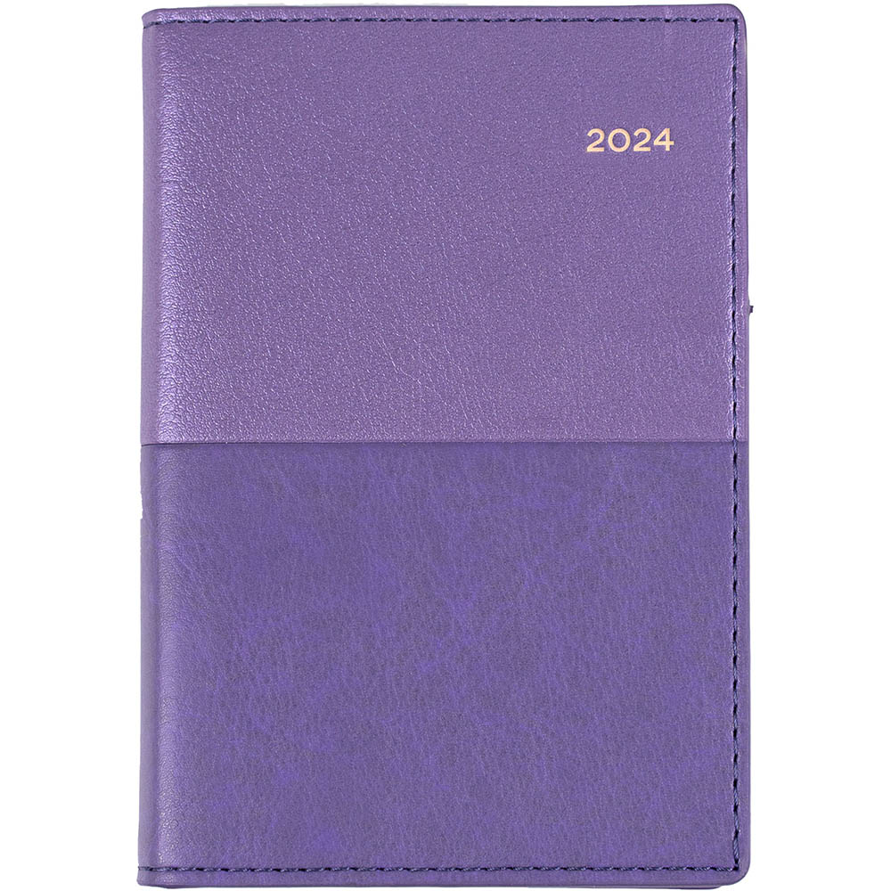 Image for COLLINS VANESSA 355.V55 DIARY WEEK TO VIEW B7R PURPLE from Olympia Office Products