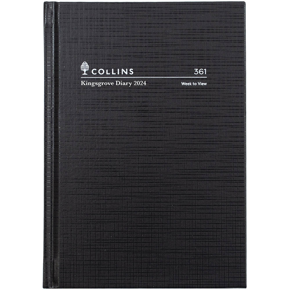Image for COLLINS KINGSGROVE 361.P99 DIARY WEEK TO VIEW A6 BLACK from BusinessWorld Computer & Stationery Warehouse