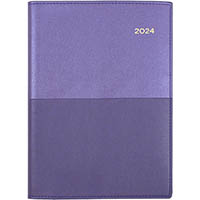 collins vanessa 365.v55 diary week to view a6 purple