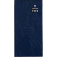 collins sterling slimline 373l.p59 diary week to view b6/7 landscape blue
