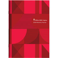 collins colplan 51.c15 early edition planner diary month to view a4 geo red