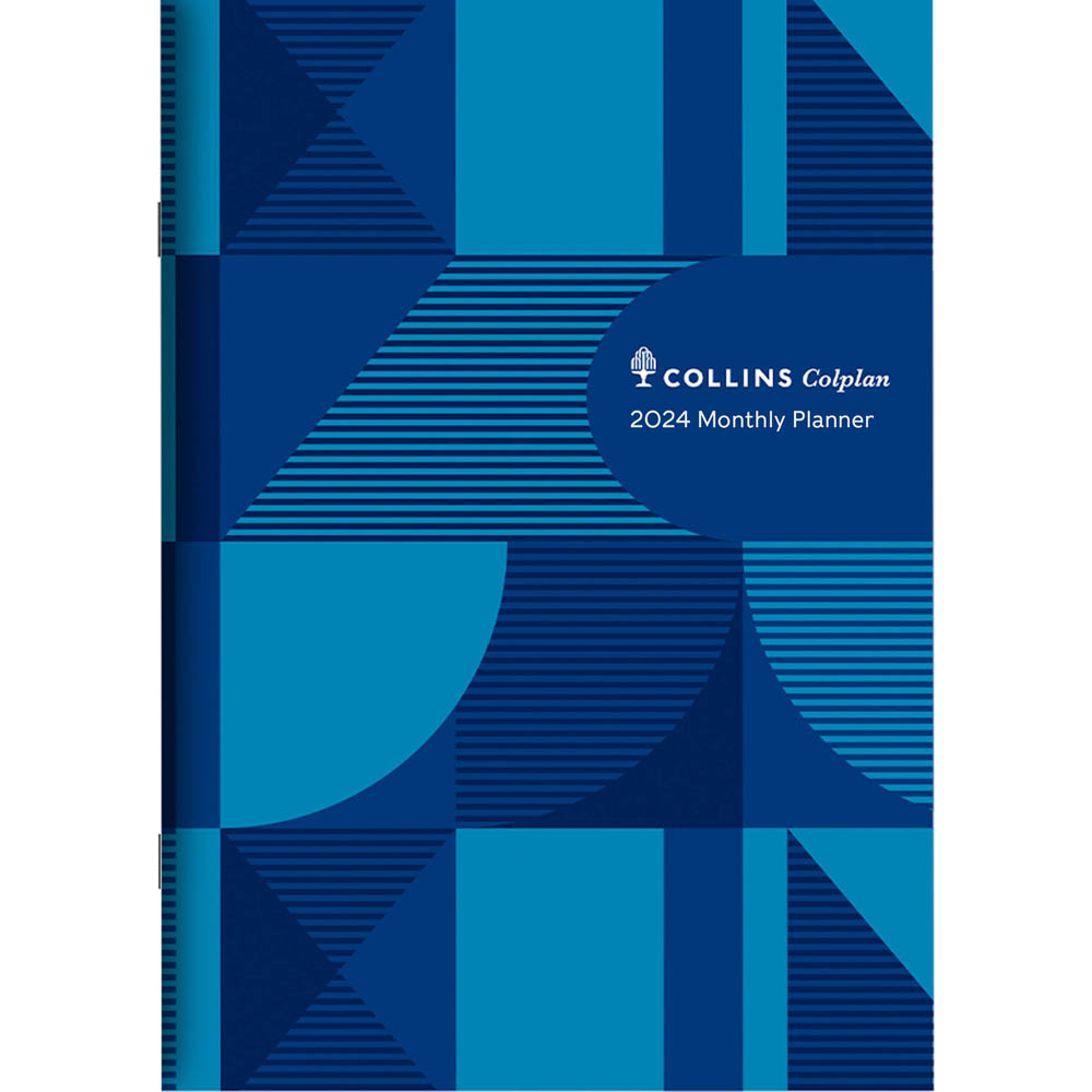 Image for COLLINS COLPLAN 51.C57 EARLY EDITION PLANNER DIARY MONTH TO VIEW A4 GEO BLUE from Prime Office Supplies