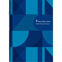 collins colplan 51.c57 early edition planner diary month to view a4 geo blue