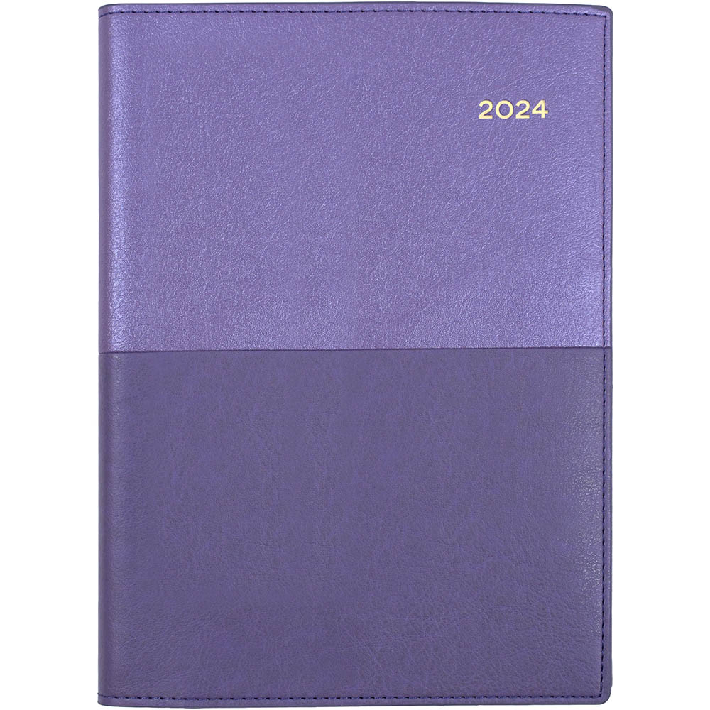 Image for COLLINS VANESSA 585.V55 DIARY WITH NOTES MONTH TO VIEW A5 PURPLE from Clipboard Stationers & Art Supplies