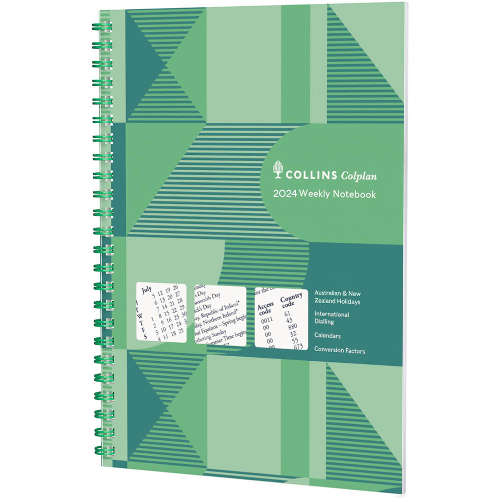 Image for COLLINS COLPLAN 61.P52 DIARY WITH NOTES WEEK TO VIEW A5 GREEN from Prime Office Supplies