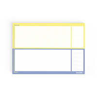 jumble and co practical and playful deskpad 50 sheets 80gsm a3 blue/yellow