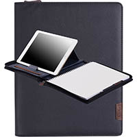 collins ch1 compact compendium zip closure with notepad quarto 260 x 210mm navy blue