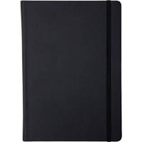 collins legacy notebook ruled 240 page expandable inner pocket a5 black