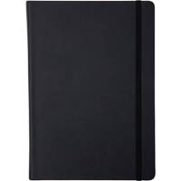 collins legacy notebook dotted 240 page expandable inner pocket a5 black