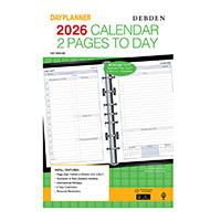 debden dayplanner dk1200 desk edition refill 2 page per day 216 x 140mm white