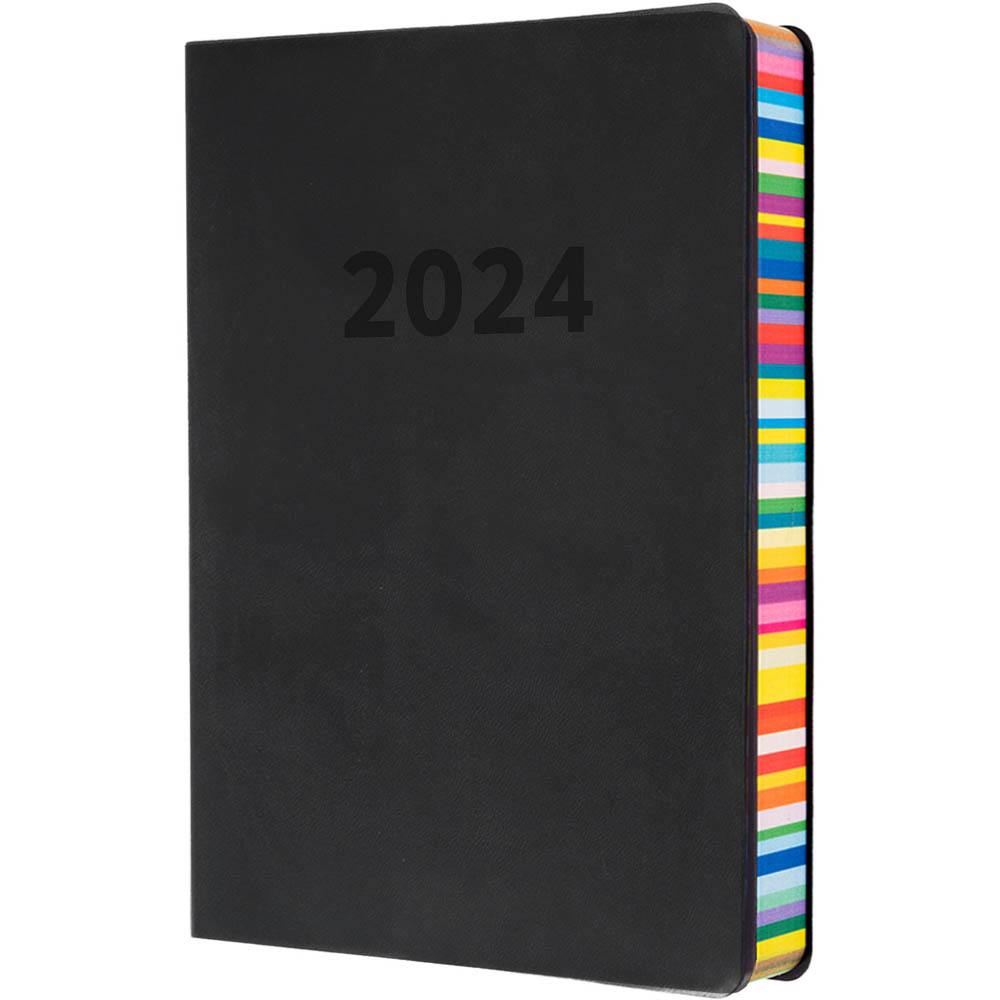 Image for COLLINS RAINBOW EDGE ED151.U96 DIARY DAY TO PAGE A5 CHARCOAL from Prime Office Supplies