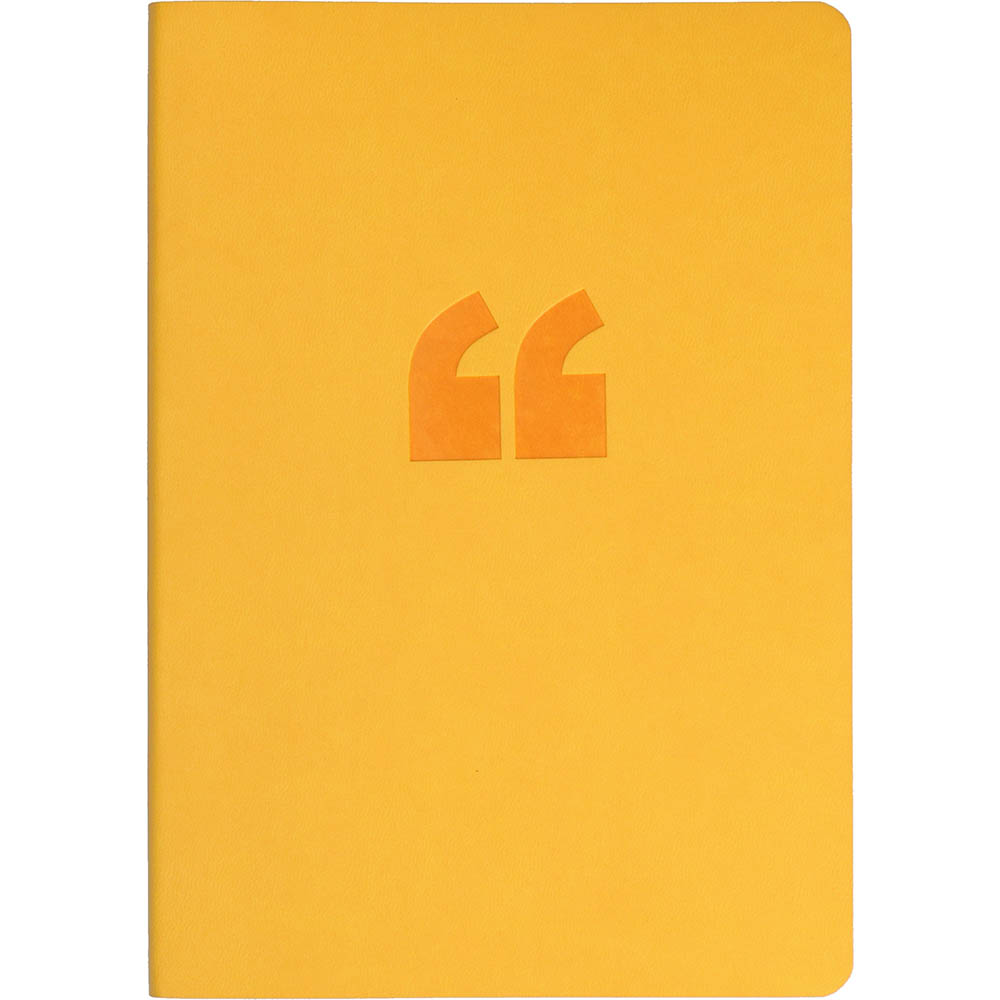 Image for COLLINS EDGE NOTEBOOK RULED 240 PAGE RAINBOW EDGING A5 YELLOW from Office Heaven
