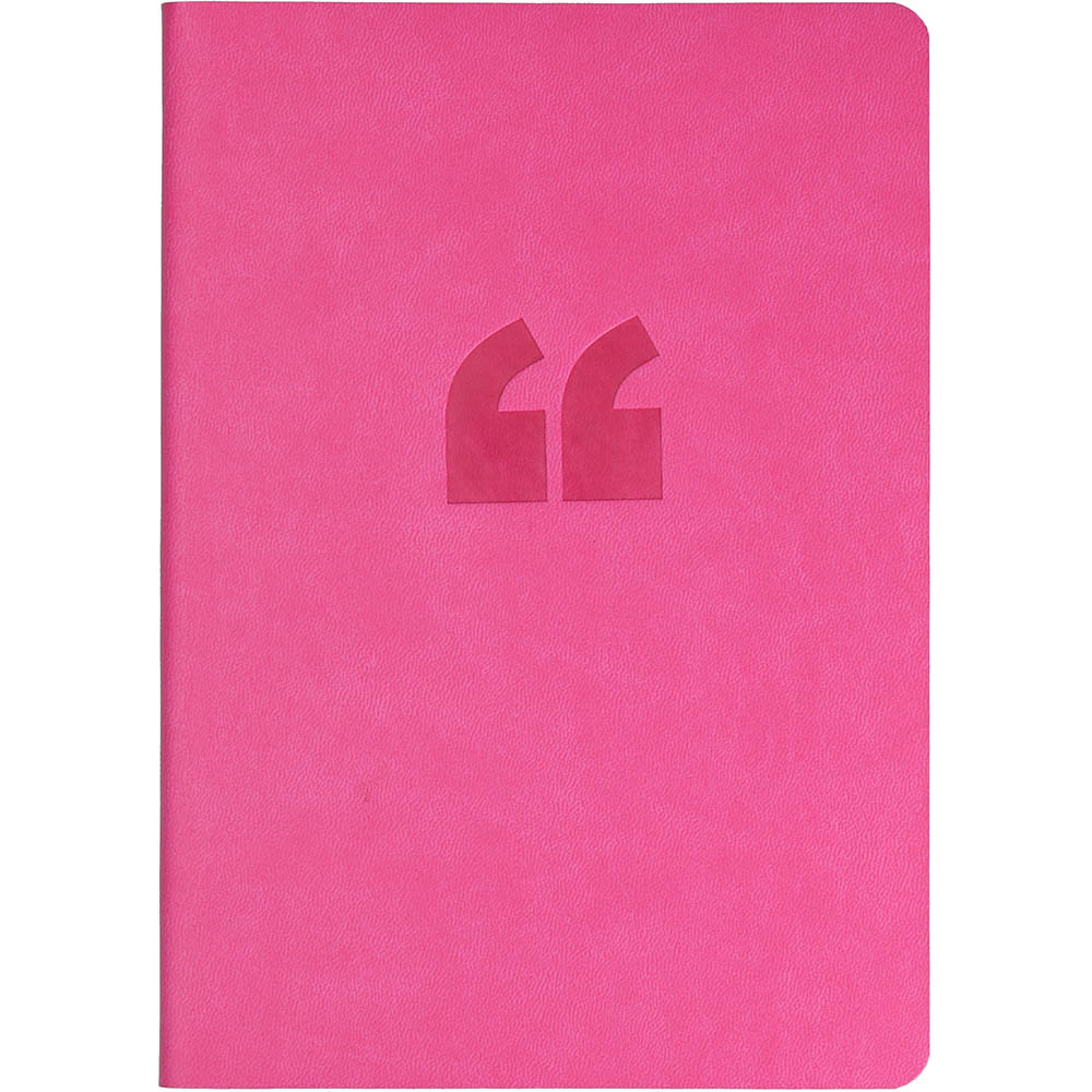 Image for COLLINS EDGE NOTEBOOK RULED 240 PAGE RAINBOW EDGING A5 PINK from Office Heaven