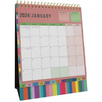 collins edge rainbow desk calendar eddc month to view 220 x 175mm