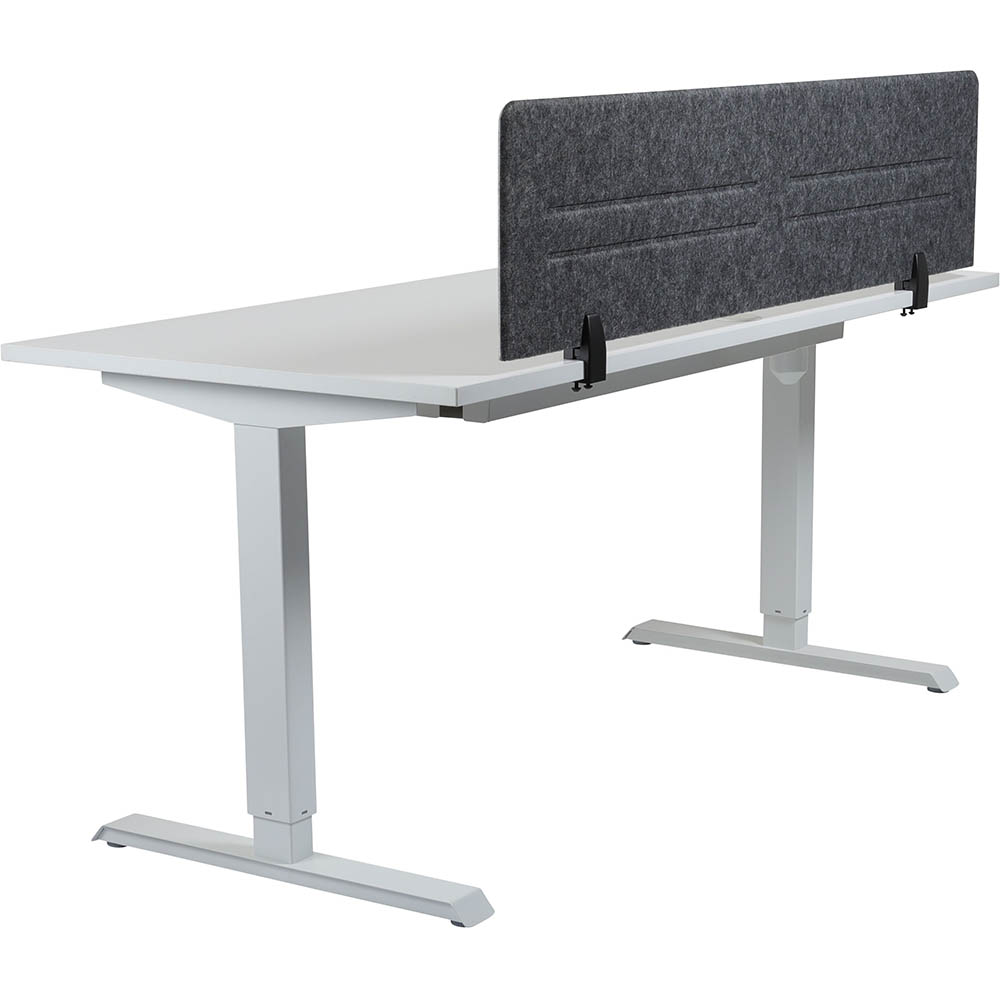 Image for HEDJ ABOVE PET DESK MOUNTED SCREEN 1400 X 340MM CHARCOAL / LIGHT GREY from York Stationers