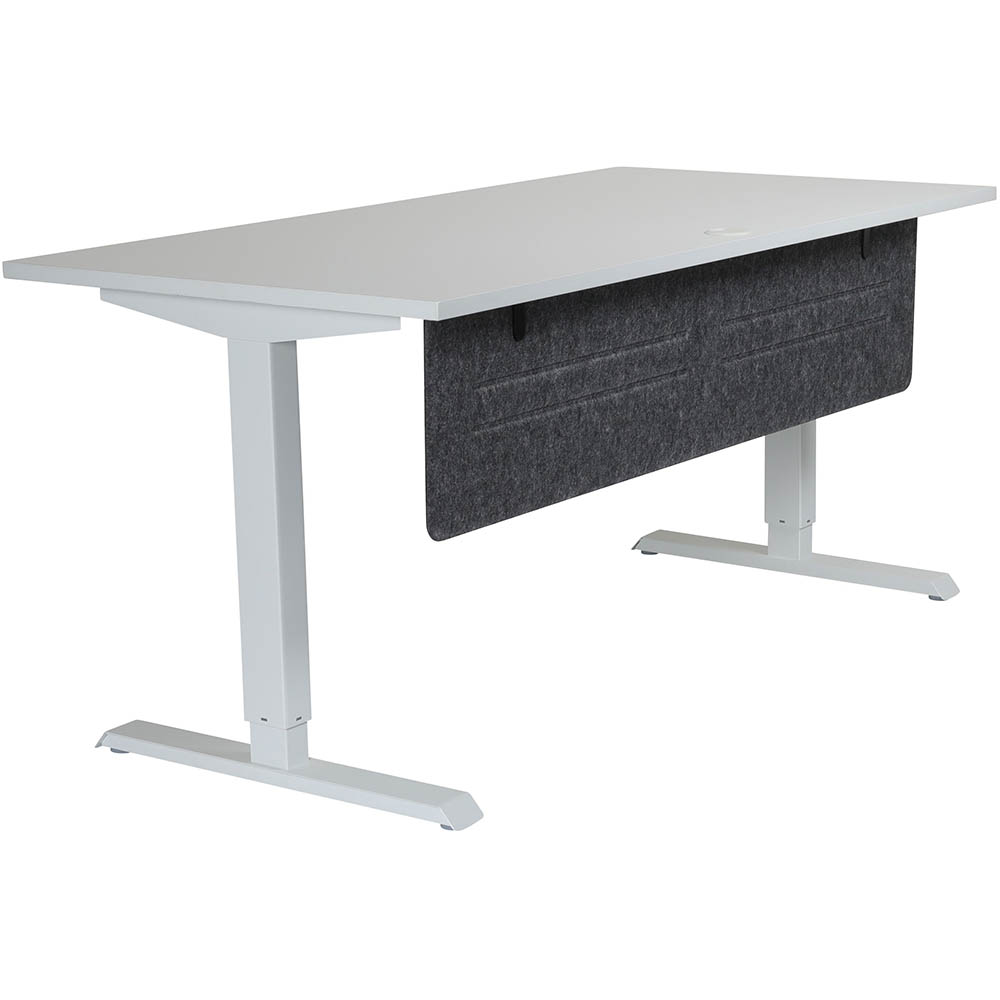 Image for HEDJ BELOW PET DESK MOUNTED SCREEN 1400 X 340MM CHARCOAL / LIGHT GREY from Positive Stationery