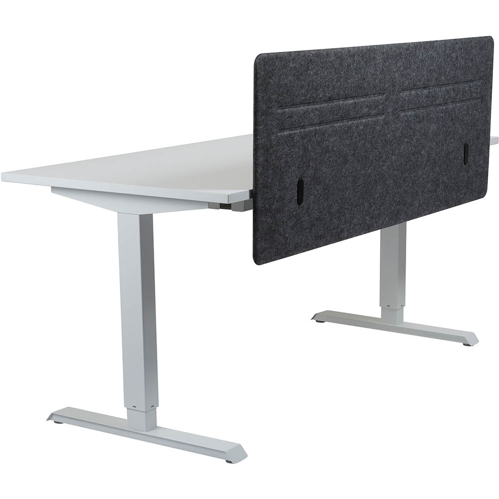 Image for HEDJ FRONT PET DESK MOUNTED SCREEN 1400 X 500MM CHARCOAL from Challenge Office Supplies