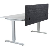 hedj front pet desk mounted screen 1400 x 500mm charcoal / light grey