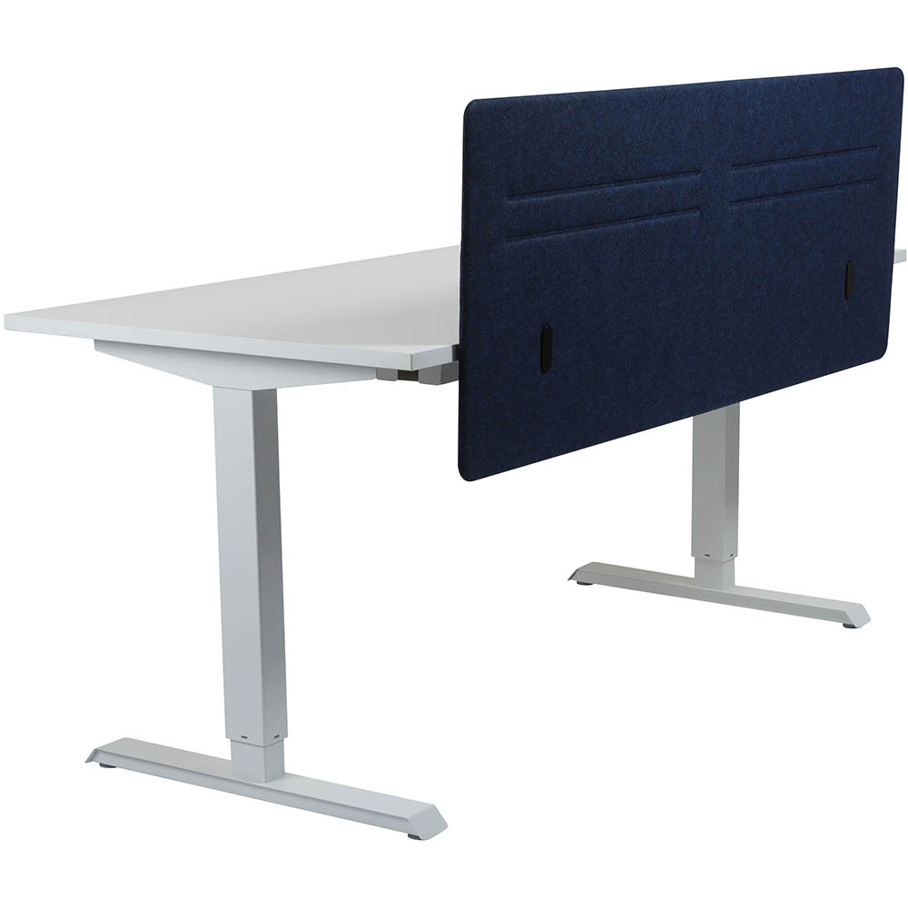Image for HEDJ FRONT PET DESK MOUNTED SCREEN 1400 X 500MM NAVY BLUE from Challenge Office Supplies