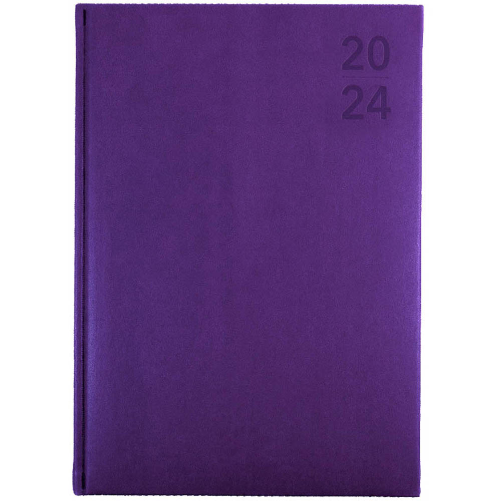 Image for DEBDEN SILHOUETTE S4700.P55 DIARY WEEK TO VIEW A4 PURPLE from BusinessWorld Computer & Stationery Warehouse