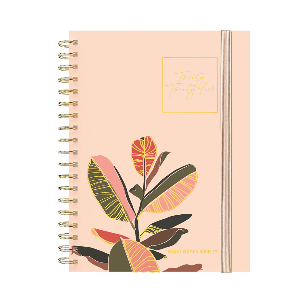 Image for SMART WOMEN SOCIETY DIARY WEEK TO A VIEW B5 PEACH from Challenge Office Supplies