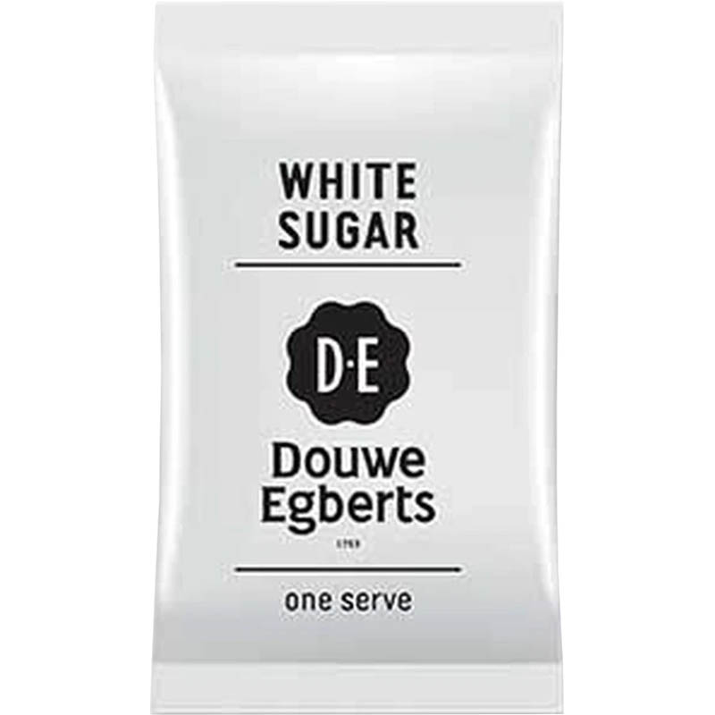 Image for DOUWE EGBERTS WHITE SUGAR SINGLE SERVE SACHET 3G CARTON 2000 from That Office Place PICTON