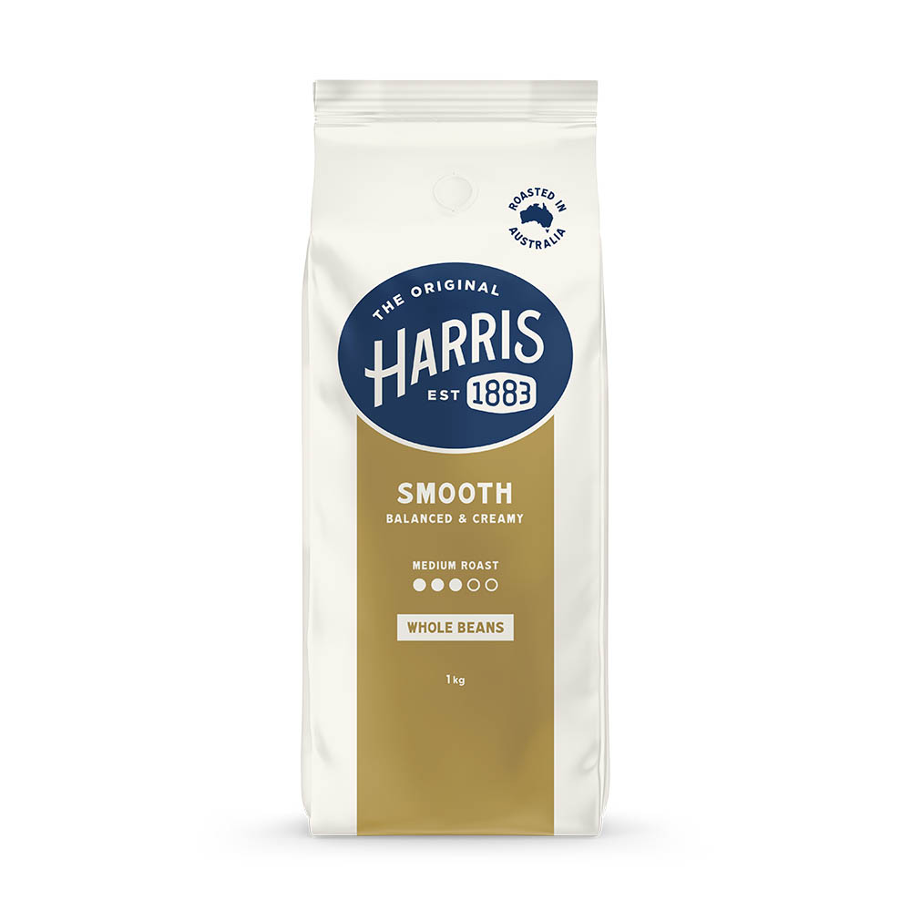 Image for HARRIS SMOOTH COFFEE BEANS MEDIUM ROAST 1KG BAG from Prime Office Supplies