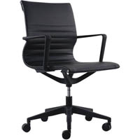 buro diablo task chair medium back arms pu black