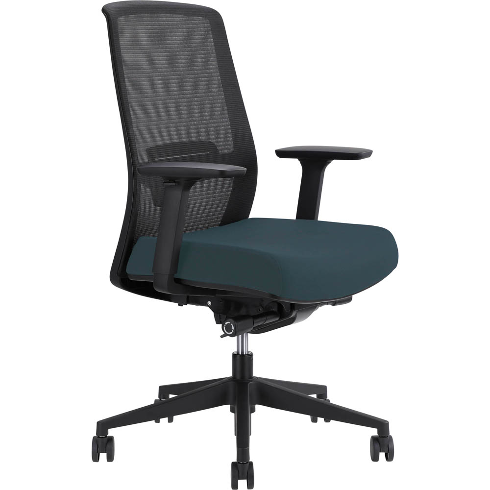 Image for JIRRA SIDE CONTROL SYNCHRO HIGH MESH BACK ARMS BLACK BACK DENIM SEAT from Australian Stationery Supplies