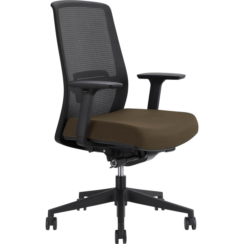Image for JIRRA SIDE CONTROL SYNCHRO HIGH MESH BACK ARMS BLACK BACK CHOCOLATE SEAT from That Office Place PICTON